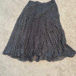 Abercrombie & Fitch Black A-Line Skirt with White Dots
